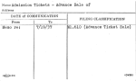 Admission Tickets - Advance Sale of