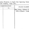 Admission Tickets to Fair for Opening Ceremonies of American Common, June 1st.