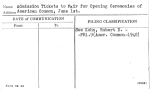 Admission Tickets to Fair for Opening Ceremonies of American Common, June 1st.