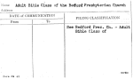 Adult Bible Class of the Bedford Presbyterian Church