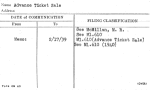 Advance Ticket Sale