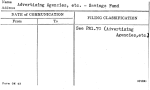 Advertising Agencies, etc. - Savings Fund