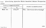 Advertising Agencies Which Received DeLuxe Prospectus