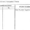 Agricultural Equipment Forms