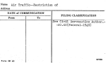 Air Traffic--Restriction of