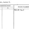 Alexander, Lester F.