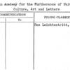 American Academy for the Furtherance of Universal Culture, Art and Letters