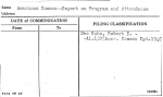 American Common--Report on Program and Attendance