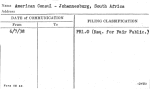 American Consul - Johannesburg, South Africa