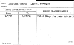 American Consul - Lisbon, Portugal