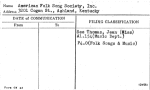 American Folk Song Society, Inc.