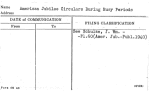 American Jubilee Circulars During Busy Periods