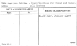 American Jubilee - Specifications for Sound and Intercall Systems