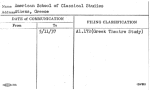 American School of Classical Studies