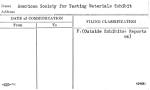 American Society for Testing Materials Exhibit