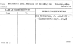 Amusement Area-Minutes of Meeting re: Construction Schedule