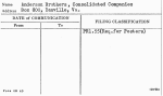 Anderson Brothers, Consolidated Companies