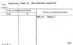 Anderson, James H. (Mrs. Dorinne Landers)