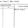 Andrews, James P. (Mrs. Julia)