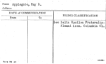 Applegate, Ray D.