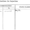 Applications for Rejection