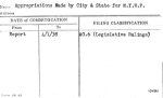 Appropriations Made by City & State for N.Y.W.F.