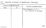 Approval of Design of Exhibitors' Buildings