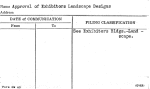 Approval of Exhibitors Landscape Designs