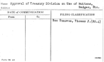 Approval of Treasury Division on Use of Buttons, Badges, Etc.