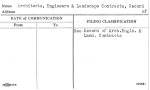 Architects, Engineers & Landscape Contracts, Record of