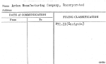 Arden Manufacturing Company, Incorporated