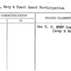 Army, Navy & Coast Guard Participation