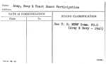 Army, Navy & Coast Guard Participation