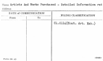Artists And Works Purchased - Detailed Information re:
