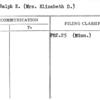 Ash, Ralph E. (Mrs. Elizabeth D.)
