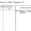 Asmus, Grover E. (Mrs. Josephine K.)