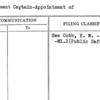 Assignment Captain-Appointment of