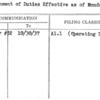 Assignment of Duties Effective as of Monday, 11/1/37