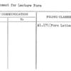 Assignment for Lecture Form