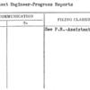 Assistant Engineer-Progress Reports