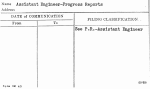 Assistant Engineer-Progress Reports