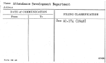 Attendance Development Department