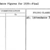 Attendance Figures for 1939--Final
