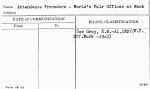 Attendance Procedure - World's Fair Offices at Work
