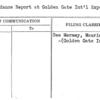 Attendance Report at Golden Gate Int'l Exposition