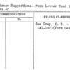 Attendance Suggestions--Form Letter Used to Reply to Senders of