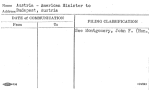Austria - American Minister to