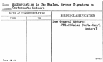 Authorization to Use Whalen, Grover Signature on Contestants Letters