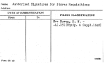 Authorized Signatures for Stores Requisitions