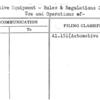 Automotive Equipment - Rules & Regulations Governing Use and Operations of-